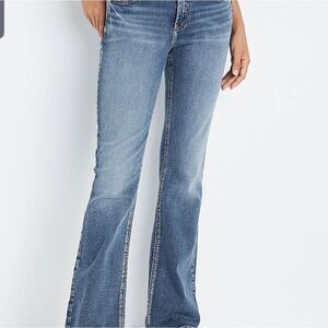 Silver mideise stretch jeans sz 28x34